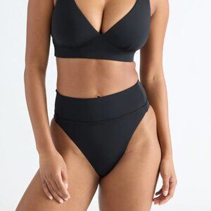 Knix Sculpt High Rise High Cut Swim Bottom Black Medium